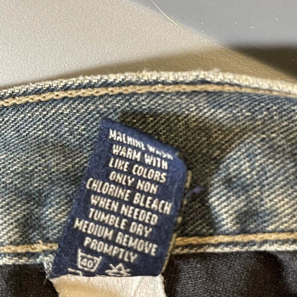 AEO Womens Blue Jeans SIZE 14 100% Cotton American Eagle Outfitters Flare Denim - Picture 7 of 11